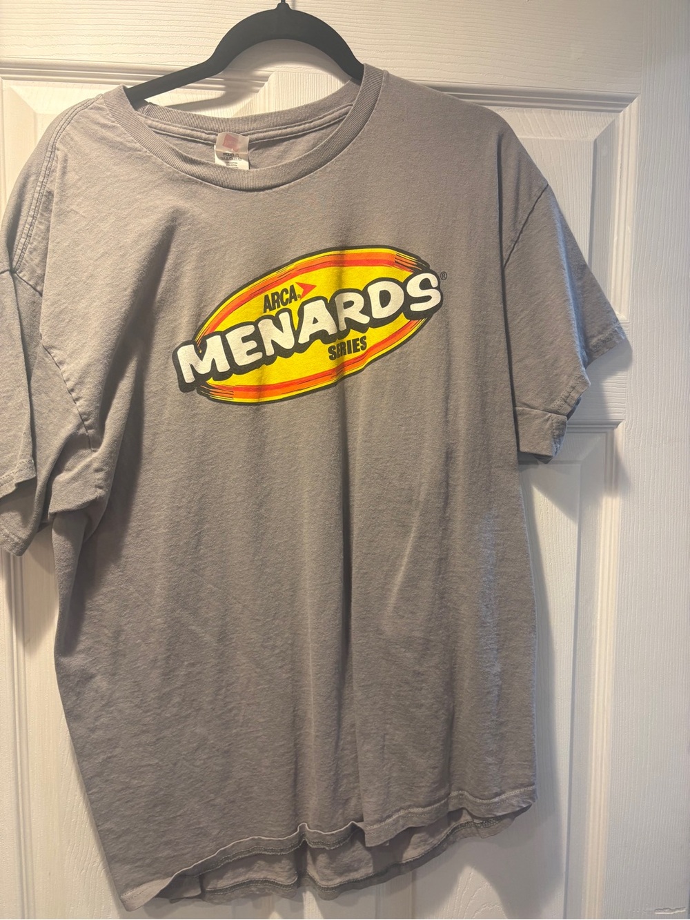 Hanes Gray Menards Logo Short Sleeve Tee